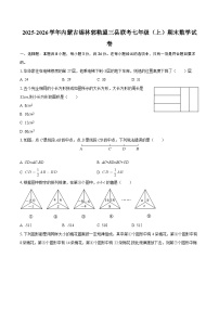 2025-2026学年内蒙古锡林郭勒盟三县联考七年级（上）期末数学试卷-自定义类型