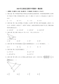 2025年云南省玉溪市中考数学一模试卷(有答案)