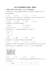 2025年云南省楚雄州中考数学一模试卷(有答案)