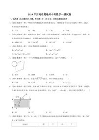 2025年云南省楚雄州中考数学一模试卷(有答案)