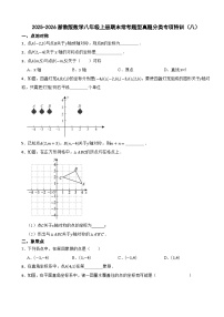 2025-2026浙教版数学八年级上册期末常考题型真题分类专项特训(八)