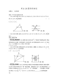 2026年九年级中考数学真题分类训练考点20图形的相似练习含答案
