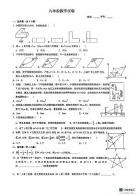 广东省深圳市南山区第二外国语学校（集团）学府中学2025--2026学年上学期九年级数学一月月考试卷（月考）