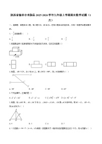 陕西省榆林市米脂县2025-2026学年九年级上学期期末数学试题（1月）-自定义类型