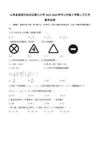 山东省淄博市张店区第九中学2025-2026学年九年级上学期1月月考数学试卷-自定义类型