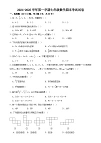 2024-2025学年甘肃省武威十六中（教育集团）联片教研七年级上学期数学期末试卷-A4