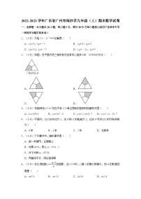 2022-2023学年广东省广州市南沙区九年级上学期期末数学试卷（含答案）
