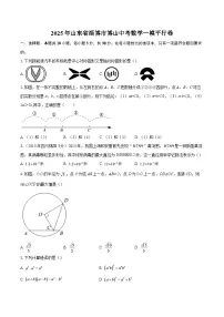 2025年山东省淄博市博山中考数学一模平行卷-自定义类型