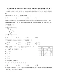 四川省成都市2025-2026学年八年级上册期末考试数学模拟试题2-自定义类型