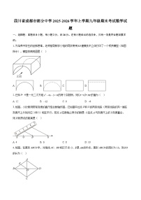 四川省成都市部分中学2025-2026学年上学期九年级期末考试数学试题-自定义类型