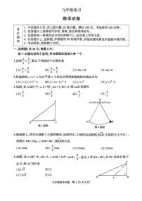2025-2026学年北京市顺义区上学期九年级期末数学试题_(无答案_)