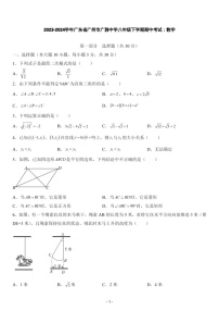 2023-2024学年广东省广州市广雅中学八年级下学期数学期中考试题（含答案）