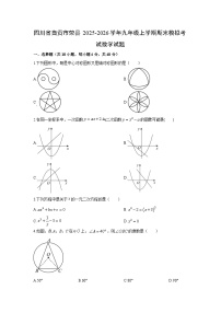 2025-2026学年四川省自贡市荣县九年级上学期期末模拟考试数学试卷（学生版）