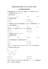 2025-2026学年吉林省长春市经开区八年级上学期期末数学试卷（学生版）