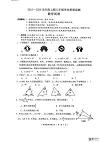 四川省南充市南部县2025-2026学年八年级上学期期末数学试卷