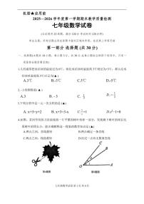 2025-2026学年辽宁省抚顺市东洲区七年级上学期1月期末数学试题（有答案）