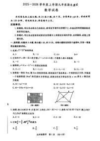 2025-2026学年吉林省长春市绿园区九年级上学期1月期末数学试题（有答案）