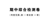 初中数学新华东师大版八年级下册期中综合检测卷作业课件（2026春）（放映显示答案）