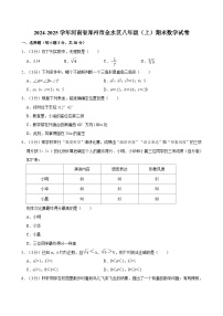 2024-2025学年河南省郑州市金水区八年级（上）期末数学试卷含答案