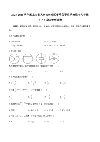 2025-2026学年黑龙江省大兴安岭地区呼玛县子弟学校联考八年级（上）期末数学试卷（含答案）