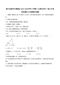 浙江省嘉兴市南湖区2025-2026学年上学期1月绿色评价—能力立意学科测评九年级数学试题-自定义类型