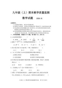 四川省眉山市洪雅县2025-2026学年九年级上学期1月期末数学试题