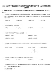 2024-2025学年浙江省嘉兴市北京师大南湖附属学校七年级（上）期末数学模拟试卷（含答案）