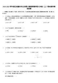 2024-2025学年浙江省嘉兴市北京师大南湖附属学校七年级（上）期末数学模拟试卷（含答案）