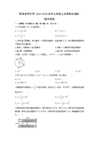 2025-2026学年青海省西宁市九年级上学期期末调研数学试卷（学生版）