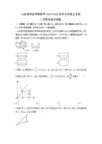 2025-2026学年山东省烟台市莱阳市九年级上学期1月期末数学试卷（学生版）