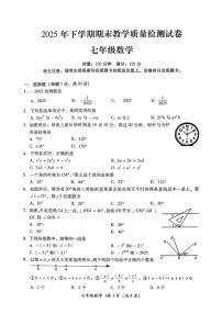 2025-2026学年湖南省衡阳市衡南县七年级上学期期末考试数学_(含答案_)试题