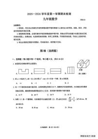 广东省深圳市南山区2025-2026学年上学期期末检测九年级数学试题