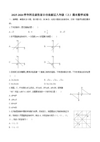 2025-2026学年河北省张家口市高新区八年级（上）期末数学试卷-自定义类型
