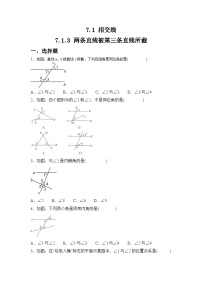 初中数学人教版（2024）七年级下册（2024）两条直线被第三条直线所截练习题