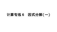 初中数学新北师大版八年级下册期末计算专练6 因式分解（一）作业课件（2026春）（放映显示答案）