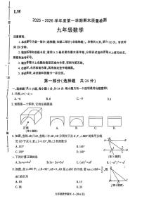 陕西省渭南市渭南初级中学2025-2026学年上学期九年级期末数学试卷