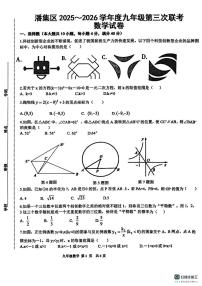 安徽省淮南市潘集区2025-2026学年 九年级上学期第三次联考数学试卷（月考）