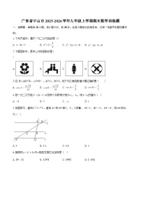 广东省中山市2025-2026学年九年级上学期期末数学训练题-自定义类型