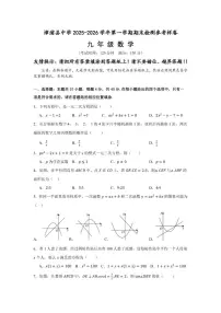 2025-2026学年福建省漳州市漳浦县中学九年级上学期期末检测参考样卷数学_(含答案_)试卷