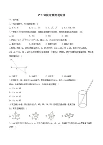 初中数学人教版（2024）八年级下册勾股定理的逆定理练习