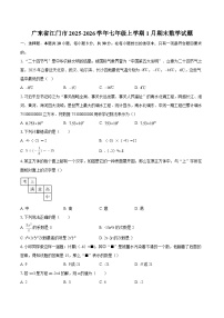 广东省江门市2025-2026学年七年级上学期1月期末数学试题-自定义类型