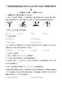 广东省深圳实验学校初中部2025-2026学年九年级上学期期末数学试卷（原卷版+解析版）