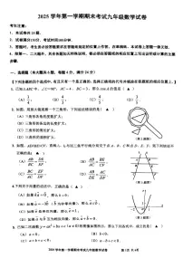 2026年上海市宝山区初三上学期一模数学试卷和答案