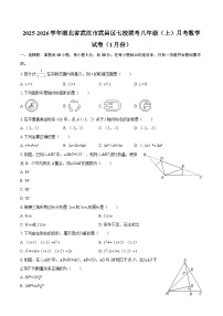 2025-2026学年湖北省武汉市武昌区七校联考八年级（上）月考数学试卷（1月份）-自定义类型