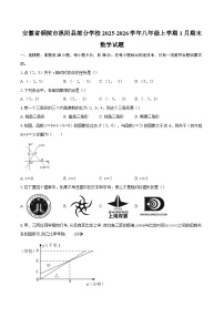 安徽省铜陵市枞阳县部分学校2025-2026学年八年级上学期1月期末数学试题-自定义类型