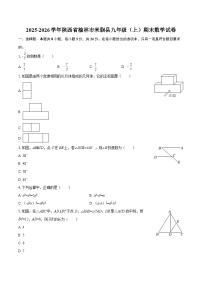 2025-2026学年陕西省榆林市米脂县九年级（上）期末数学试卷-自定义类型