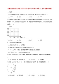 安徽省阜阳市太和县2025~2026学年九年级上册12月月考数学试题【附解析】