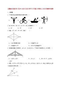 安徽省合肥四十五中2025~2026学年八年级上册12月月考数学试题【附解析】