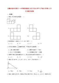 安徽省宿州市第十一中学教育集团2025~2026学年九年级上册12月月考数学试题【附解析】