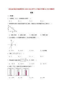河北省保定市高碑店市2025~2026学年八年级上册12月月考数学试题【附解析】